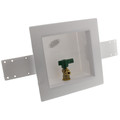 Square Ice Maker Outlet Box w/ 1/4 Turn Lead Free Valve (Pex Crimp)