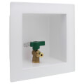 Product Image of Square Expansion PEX Ice Maker Outlet Box w/ 1/4 Turn, Low Lead (Standard Pack)