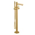 Product Image of Align Brushed Gold 1 Handle Tub Filler Includes Hand Shower, 395BG