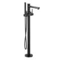Product Image of Align Single Handle Floor Mounted Tub Filler w/ Hand Shower (Matte Black), 395BL