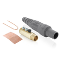 Product Image of 16 Series Taper Nose Cam-Type Female Plug, Contact & Insulator, Detachable, 2/0, 4/0 AWG, 400A Max, Type 3R When Mated, Gray