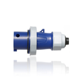 Product Image of 30A, 250V 3-Phase, 3P, 4W, LEV Series IEC 60309-1 & 60309-2 Pin & Sleeve Plug w/ Screwless Clamp Assembly, IP66/IP67/IP68/IP69K, Watertight (Blue)