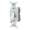 Product Image of 3A, 24V AC/DC, Toggle Switch 1-Pole, Self-Grounding, Back/Side Wired (White)