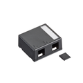 Product Image of Surface-mount Quickport, Box, Plenum-rated, 2-port (Black)
