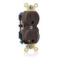 Product Image of Duplex Receptacle, Extra Heavy-Duty Split-Circuit, 1 Outlet "Controlled", 15A 125V 2P 3W (Brown)