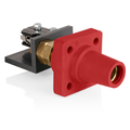 Product Image of 16 Series Single Pole Cam Type Female Panel Connector Taper Nose, Threaded Stud w/ Microswitch, Cable Size 2, 4/0 AWG, 400A Max (Red)