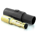 Product Image of Ball Nose In-line Latching Male Connector, 22 Series Single Pole Cam-type Contact & Insulator, Crimped, 500-750MCM, 690A Max (Black)