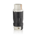 Product Image of 50A, 250V DC/600V AC, Non-NEMA, 2P, 3W (Black) & White Locking Connector, Grounding (Black/White)