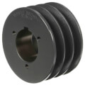 Product Image of 3 Groove Cast Iron Split Taper Sheave, A, B or 5V Belt,  4.48" OD