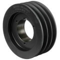 Product Image of 3 Groove Cast Iron Split Taper Sheave, A, B or 5V Belt,  6.28" OD