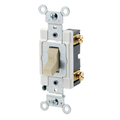 Product Image of 3A, 24V AC/DC, Toggle, Single-Pole, Self-Grounding, Back & Side Wired (Ivory)