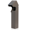 Product Image of 1-Gang 18" Stainless Steel Power Pedestal, Surface Mount, NEMA 3R, Lockable Flush Hinge Top, Self-Closing Lid, Bronze, Stainless Steel