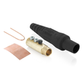 Product Image of 16 Series Taper Nose Cam-Type Female Plug, Contact & Insulator, Detachable, 2/0, 4/0 AWG, 400A Max, Type 3R When Mated (Black)