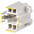 Product Image of GX24Q-4 Base, 42w 4-pin, 10mm Compact Fluorescent Lampholder, Screw-down (Yellow) White Body