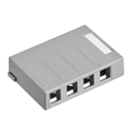 Product Image of Surface-mount Quickport, Box, 4-port (Gray)