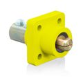 Product Image of 18 Series Cam-Type Male Panel Mount Receptacle, 90-Degree, 2/0 4/0 AWG, 400A Max (Yellow)