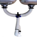 Product Image of 1-1/2" Flexible Double Basin Rubber Hose P-Trap w/ Threaded Adapter
