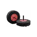 Product Image of 4" Dia 1/2" Hole Very Coarse Grade Silicon Carbide Deburring Disc Shank, 7000120702