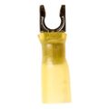 Product Image of Partially Insulated, #10 Stud, Crimp Locking Fork Terminal, Yellow (Pack of 25)