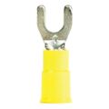 Product Image of Vinyl, Partially Insulated, #10 Stud, Crimp Standard Fork Terminal, Yellow (Pack of 50)