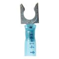 Product Image of Partially Insulated, #1/4" Stud, Crimp Locking Fork Terminal, Blue (Pack of 25)