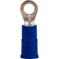 Product Image of 12 to 10 AWG Partially Insulated Crimp Connection Circular Ring Terminal #6 Stud (Pack of 50), 7010319493