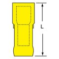 Product Image of Female, Vinyl, 12-10 AWG, 1/4" Tab Width Wire Disconnect, Yellow (Pack of 50)
