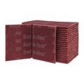 Product Image of 6" x 9", Scotch-Brite Hand Pad 7447 Pro, PO-HP, A/O Very Fine, Maroon (Pack of 20)