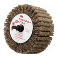 Product Image of 3" dia, 1-3/8" Face Width, Alum. Oxide Non-Woven, Med Grade, 8,000 Max RPM, Mounted Flap Wheel