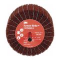 Product Image of 3" dia, 1-3/4" Face Width, 120 Grit, Alum. Oxide Coated, Fine Grade, 7,500 Max RPM, Mounted Flap Wheel