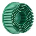 Product Image of 2" 50 Grit Ceramic Tapered Disc Brush Coarse Grade, Type R Quick Change Connector, 5/8" Trim Length, 7000000742