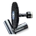 Product Image of 4" Dia, 5/8" Hole, Very Coarse Grade, Silicon Carbide Arbor, Black, 6000 Max RPM, Deburring Disc, 7010364777
