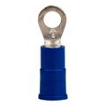 Product Image of Partially Insulated, 12 to 10 AWG, Crimp Connection Circular Ring Terminal, Yellow (1.26" Long x 0.53" Wide), 7010397381