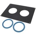 Product Image of 3" PolyPro Black Wall Plate for Twin Pipes