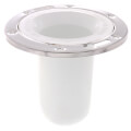 Product Image of 3" PVC Street Closet Flange w/ Stainless Steel Ring, 6" Long, Fits Into 3" Hub