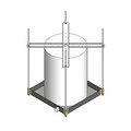 Ceiling Mount Suspended Platform w/ Wall Mount & Drain Fittings  (21-1/4" x 21-1/4)