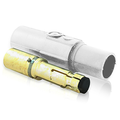 Product Image of Ball Nose In-line Latching Male Connector, 22 Series Single Pole Cam-type Contact & Insulator, Crimped, 500-750MCM, 690A Max (White)