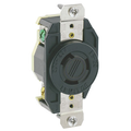 Product Image of 20A, 250V NEMA L6-20R, 2P, 3W, Flush Mtg Locking Receptacle, Grounding, All Black (Black)