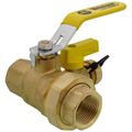 Product Image of 1" Full Port Forged Brass Ball Valve w/ Hi-Flow Hose Drain & Reversible Handle, IPS Union x IPS
