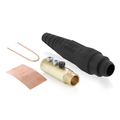 Product Image of 18 Series Cam-Type Female Detachable Plug, Ball Nose, 2/0 4/0 AWG, 400A Max (Black)