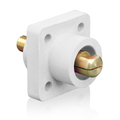 Product Image of 18 Series Panel Mount Receptacle, Male, 400A Max, 600V 90 Degree Angle, .75" Threaded Stud Termination, #2-4/0 Cable Range (White)