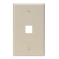Product Image of Single-Gang QuickPort Wallplate, 1-Port (Ivory)