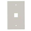 Product Image of Single-Gang QuickPort Wallplate, 1-Port (Light Almond)