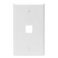 Product Image of Single-Gang QuickPort Wallplate, 1-Port (White)