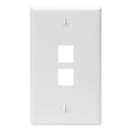 Product Image of Single-Gang QuickPort Wallplate, 2-Port (White)