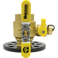 Product Image of 1-1/2" FIP Full Port Brass Uni-Flange Isolator Ball Valve w/ Detachable Rotating Flange and Drain