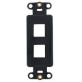 Product Image of QuickPort Decora Multimedia Insert, 2-Port (Black)