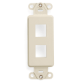 Product Image of QuickPort Decora Multimedia Insert, 2-Port (Light Almond)