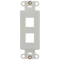 Product Image of QuickPort Decora Multimedia Insert, 2-Port (White)
