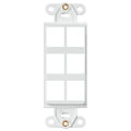Product Image of QuickPort Decora Multimedia Insert, 6-Port (White)